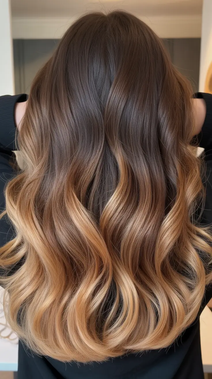 Highlight Trends Hair Colors Winter 2025-2026 Soft Brunette with Caramel Ends