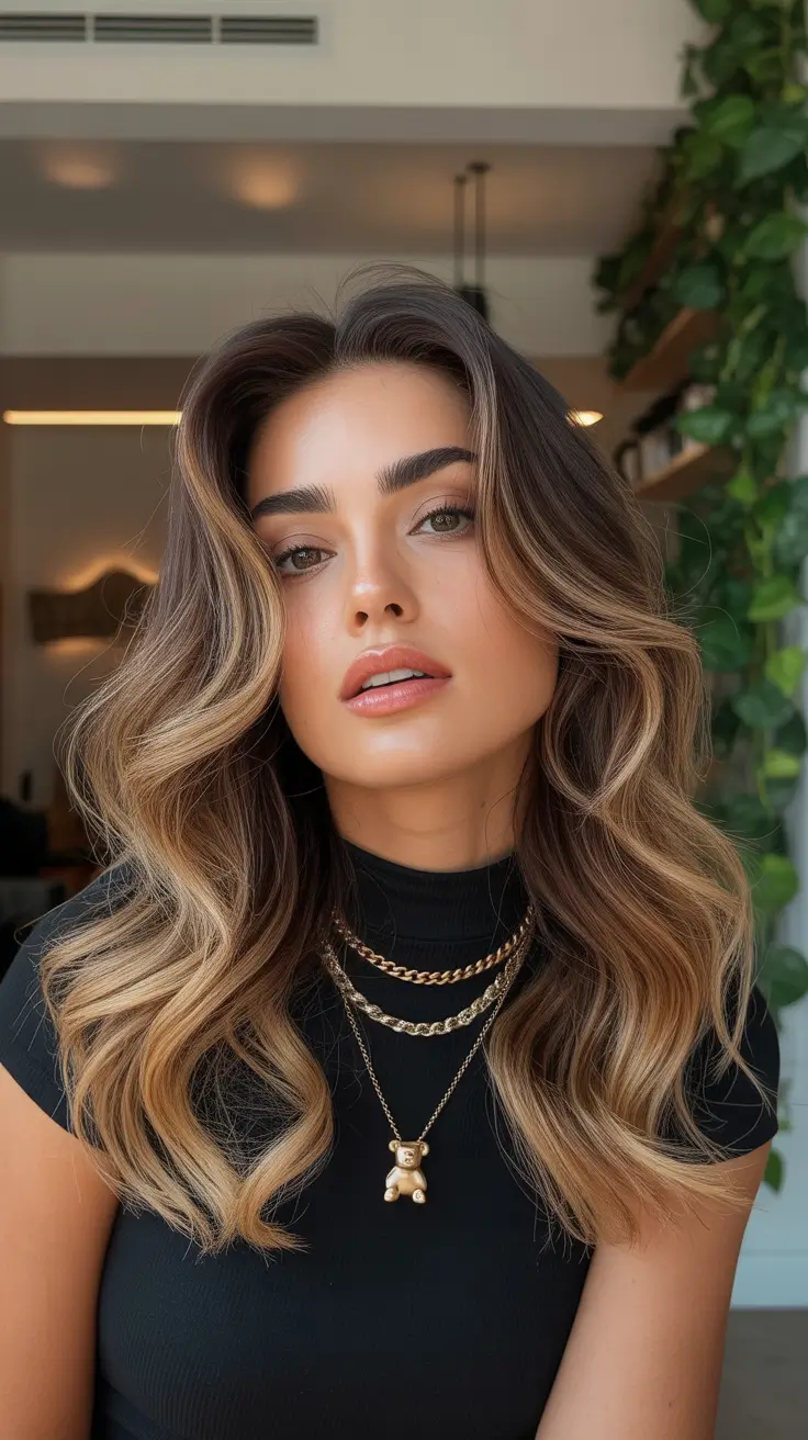 Highlight Trends Hair Colors Winter 2025-2026 Golden Brunette Balayage