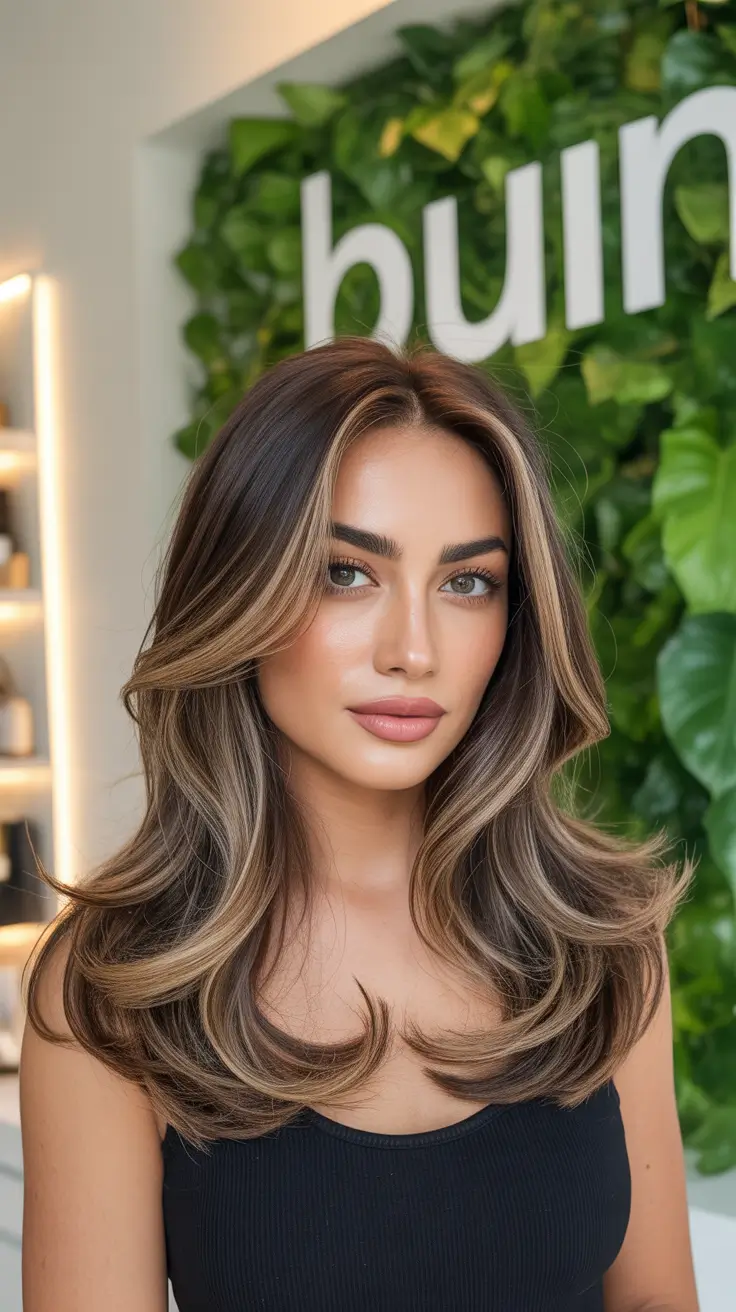 Highlight Trends Hair Colors Winter 2025-2026 Money-Piece Brunette Highlights