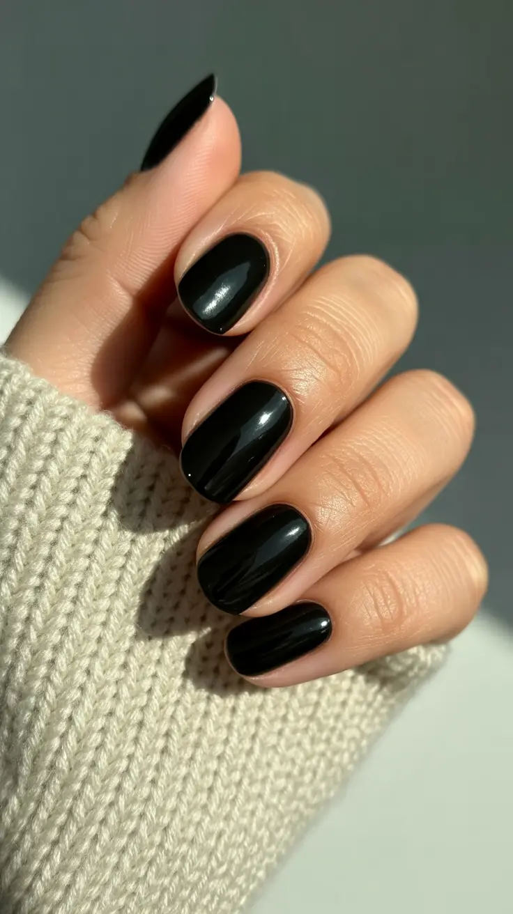 christmas nail colors winter Midnight Noir