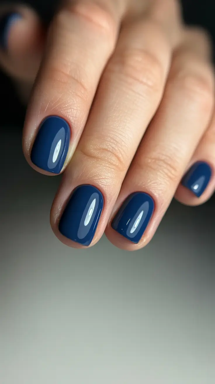 christmas nail colors winter gel Deep Ocean Blue