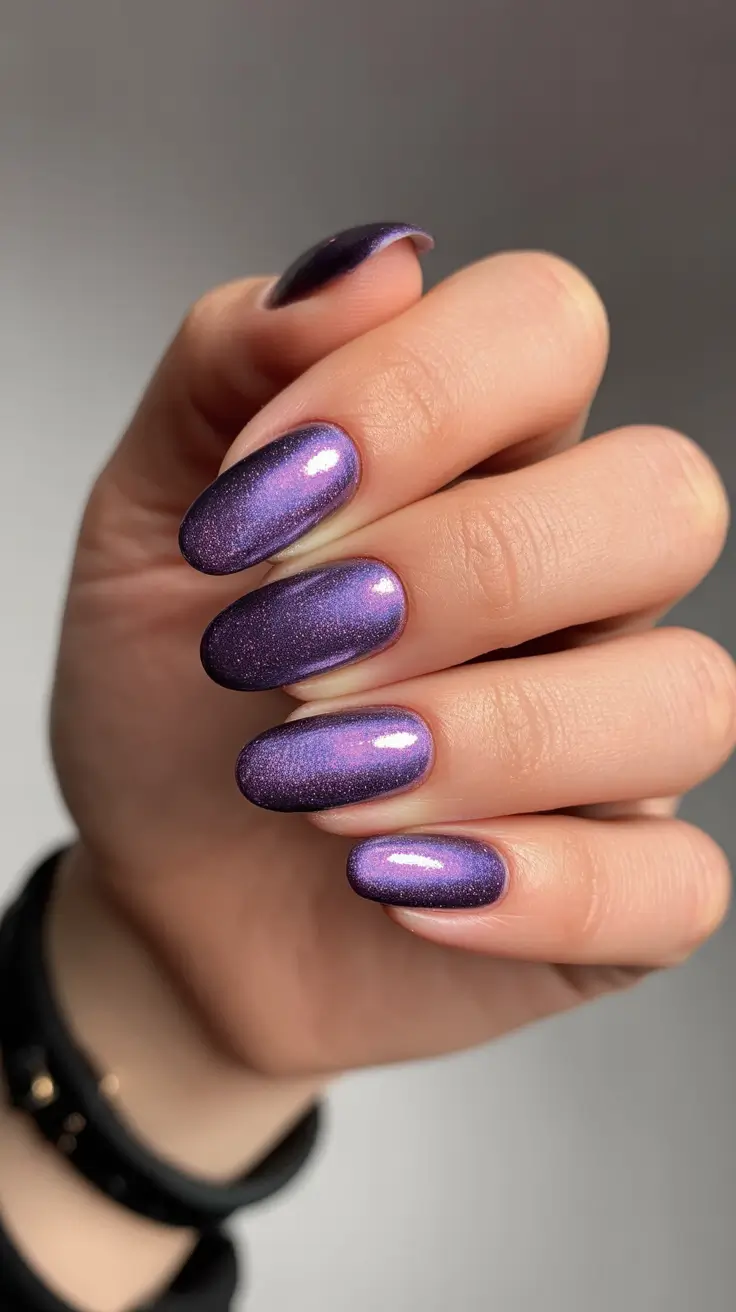 christmas nail colors dip powder Plum Galaxy