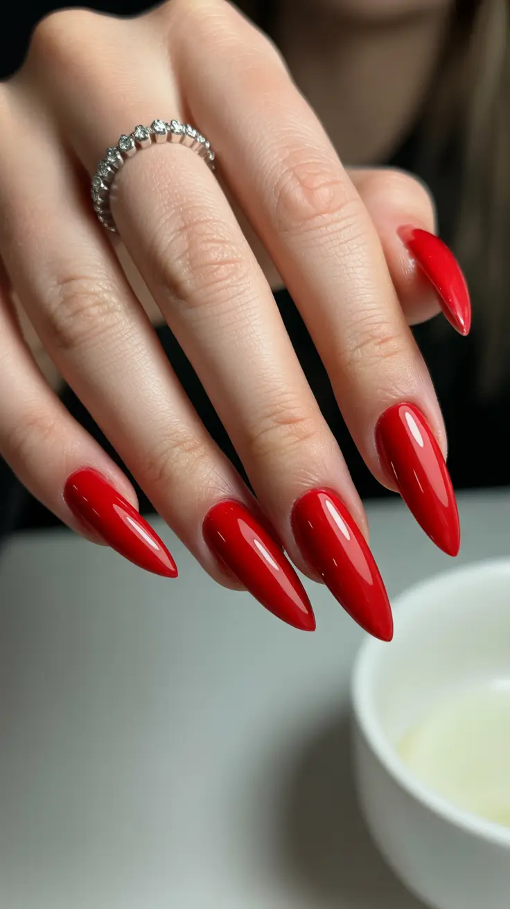 christmas nail color ideas red Classic Red Revival
