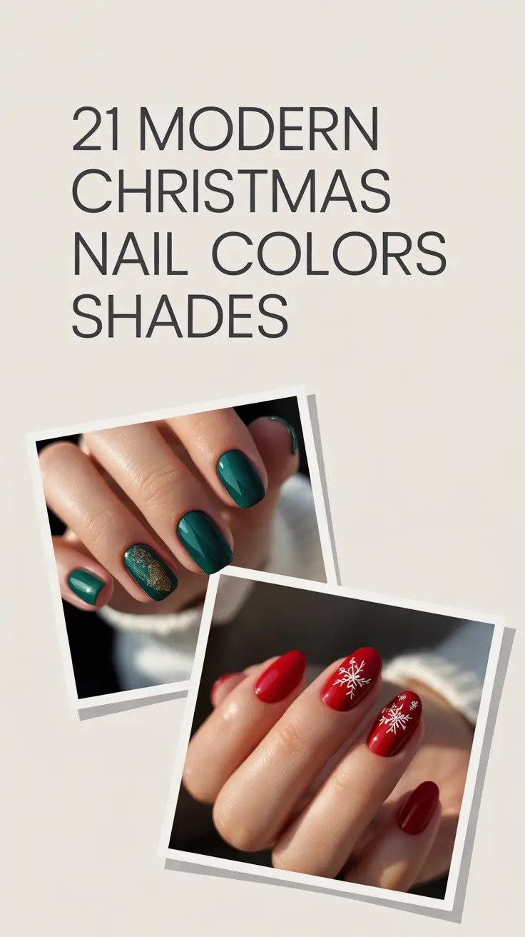 Modern Christmas Nail Colors & Shades 2025: The Best Winter Gel and Dip Ideas for a Festive Look