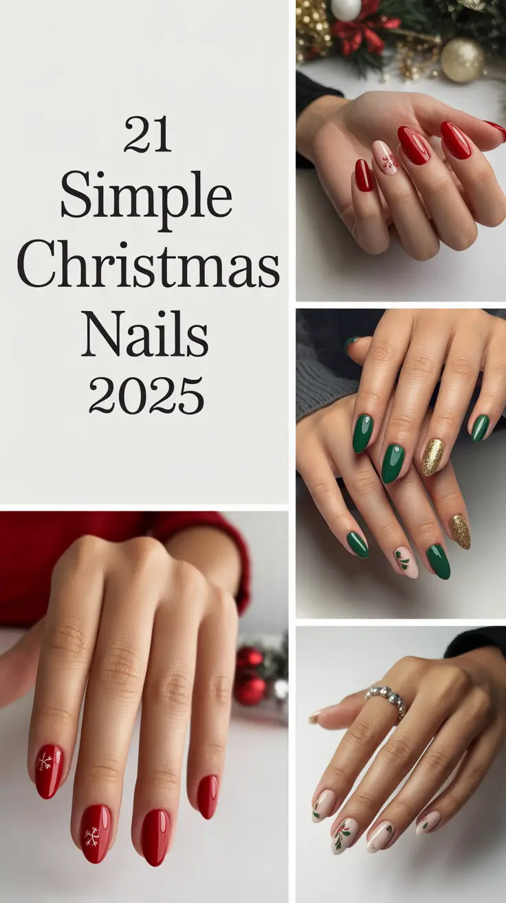 Simple Christmas Nails 2025: Cute Winter Designs & Festive Ideas to Try Now