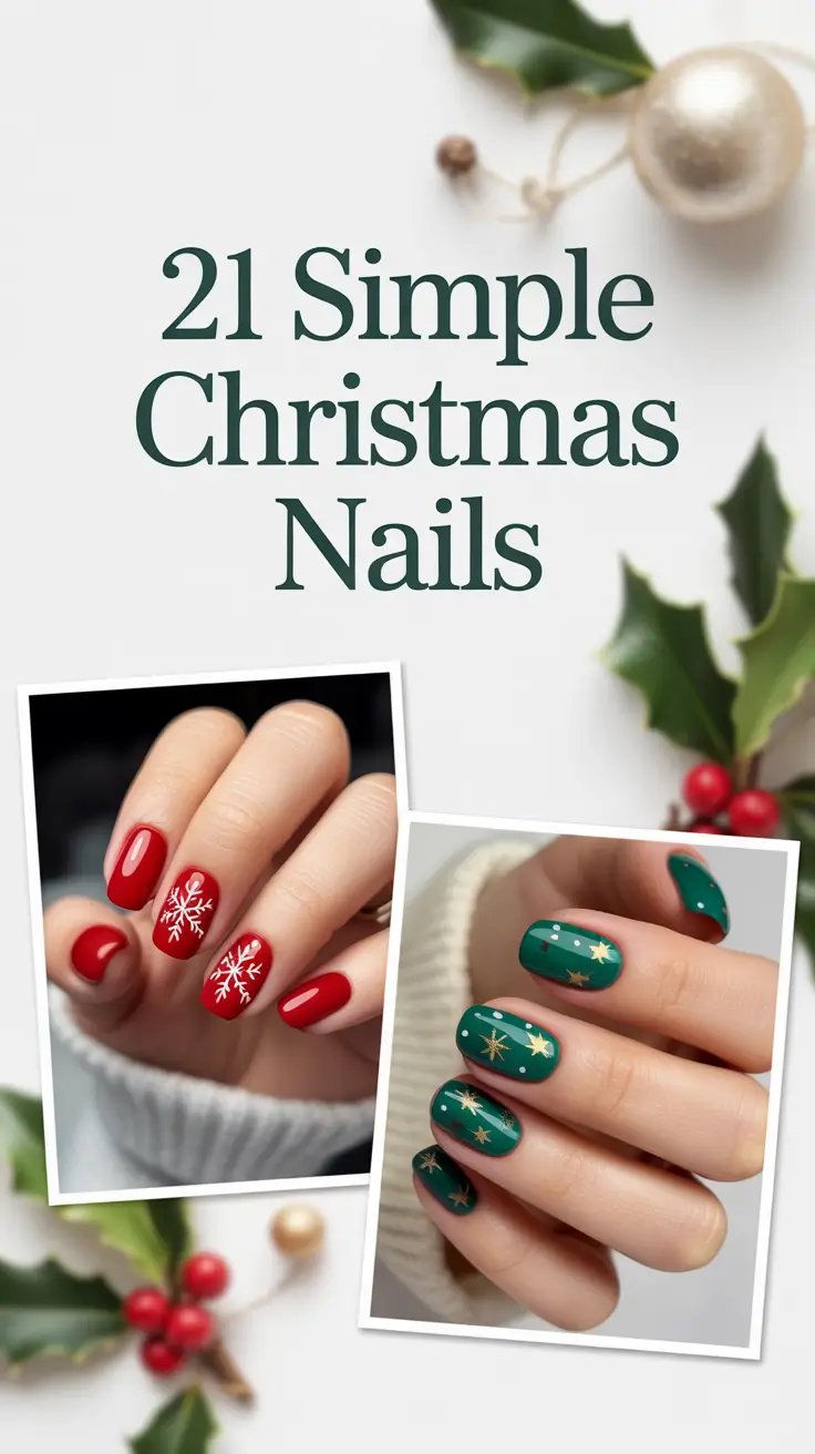 Simple Christmas Nails 2025: Cute Winter Designs & Festive Ideas to Try Now