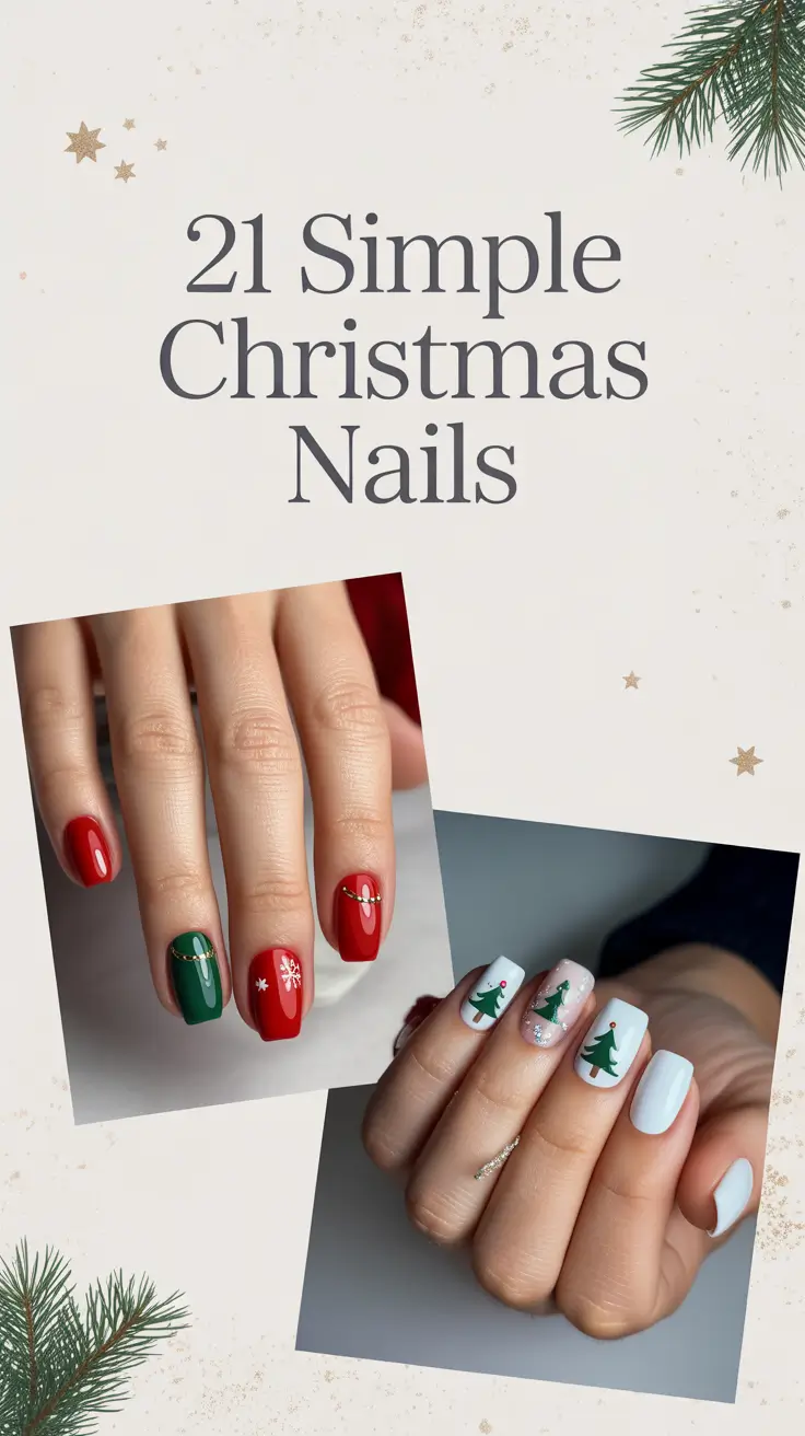 Simple Christmas Nails 2025: Cute Winter Designs & Festive Ideas to Try Now