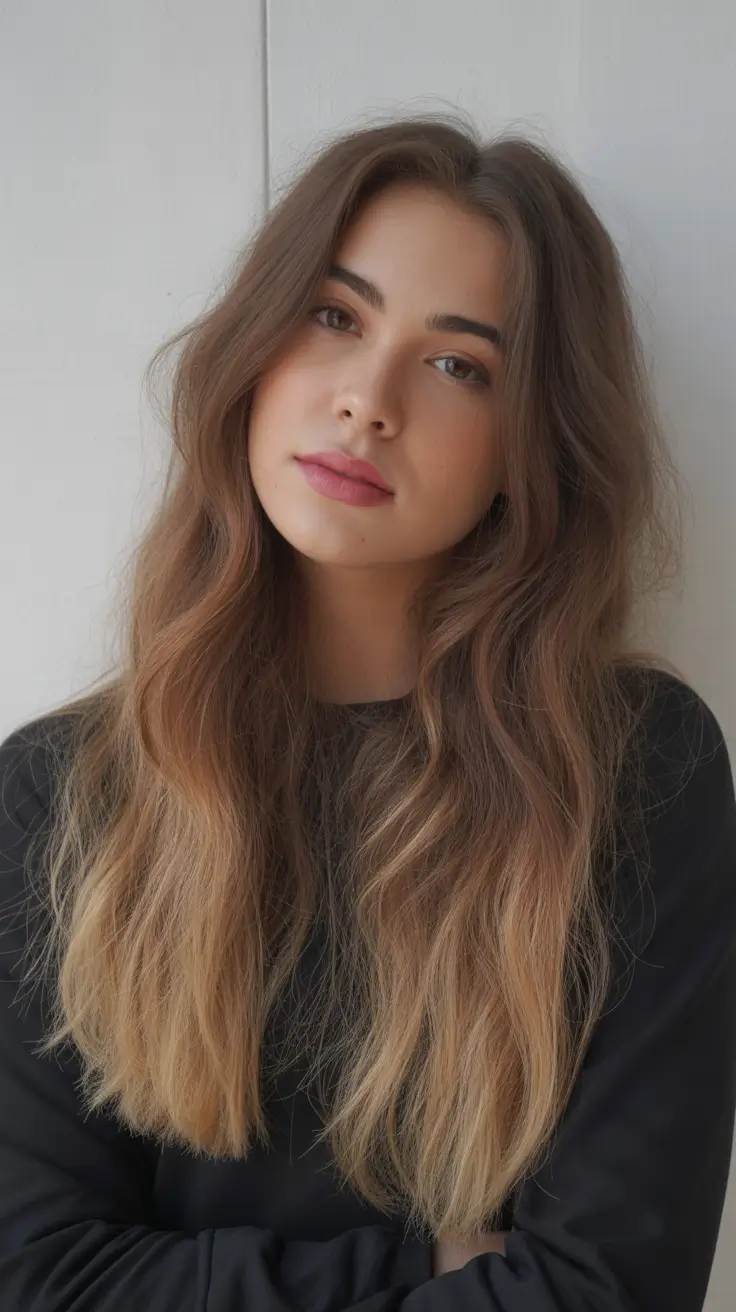soft winter hair color ideas Rooted Honey Melt with Soft Edges