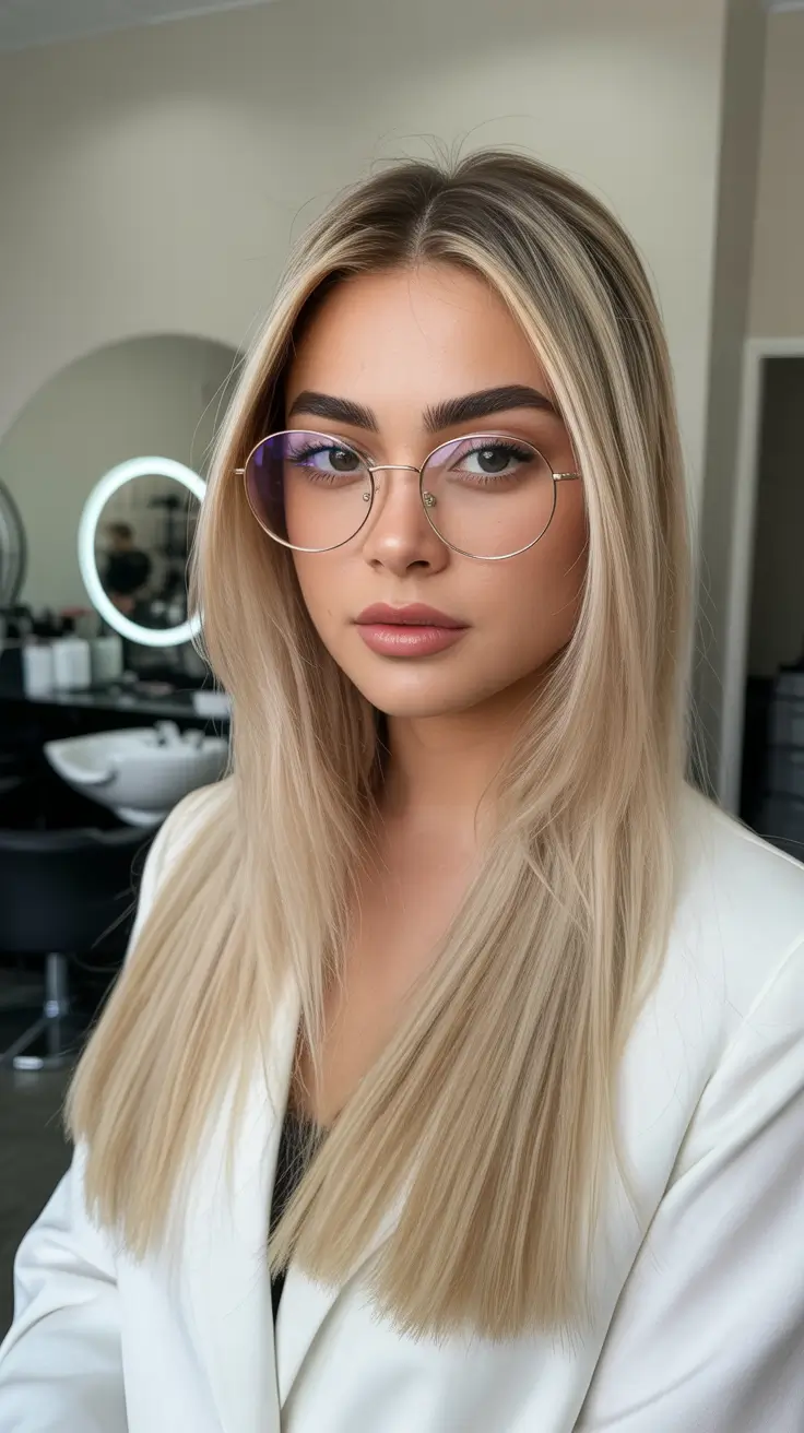 soft winter hair color ideas Platinum Ash Elegance with Modern Edge
