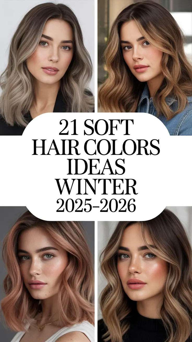 Soft Hair Colors Ideas Winter 2025–2026: Best Shades for Every Skin Tone and Winter Palette