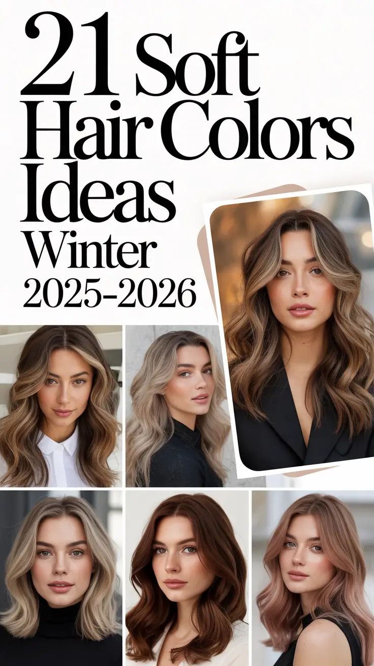 Soft Hair Colors Ideas Winter 2025–2026: Best Shades for Every Skin Tone and Winter Palette
