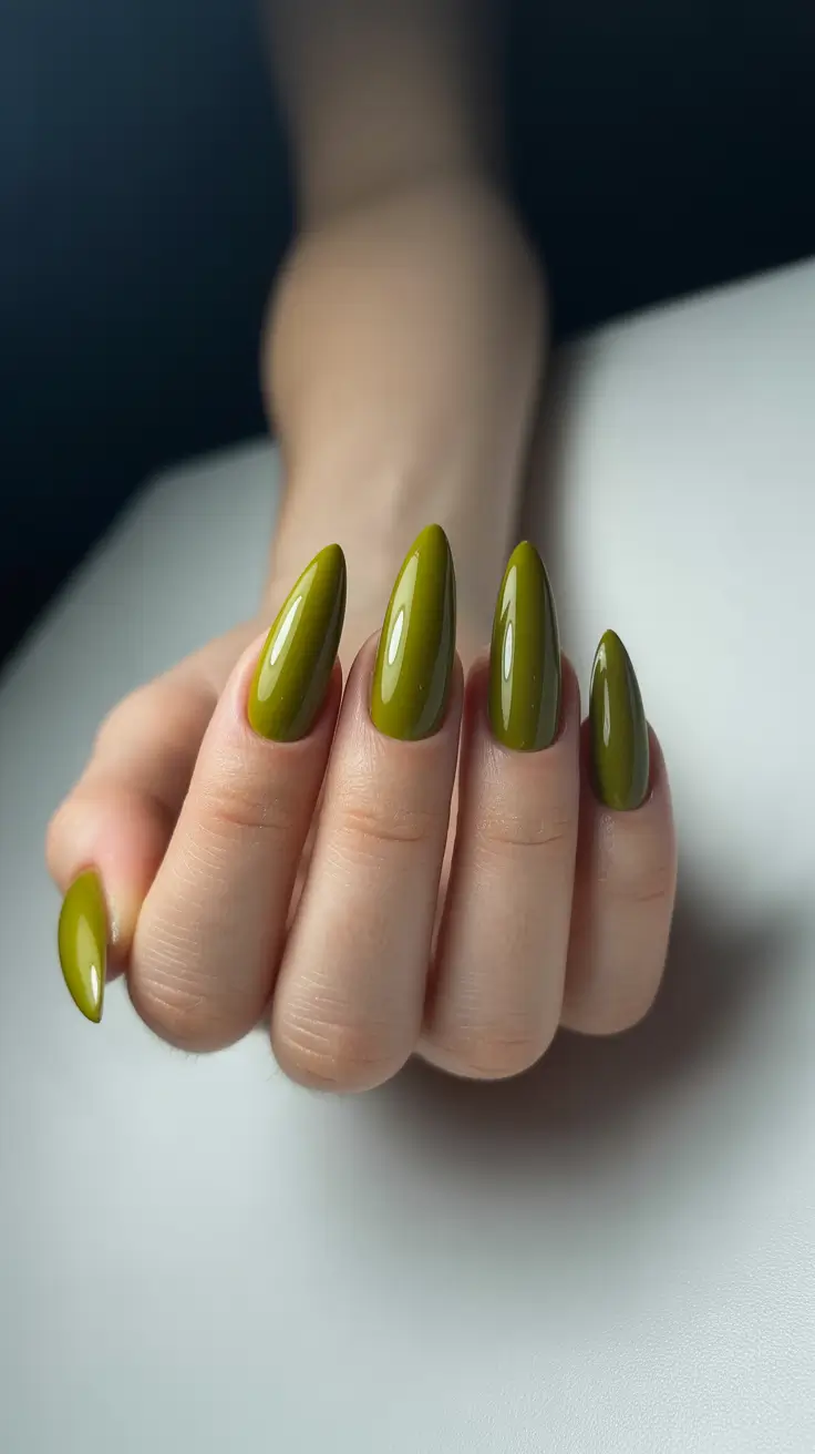 green-christmas-nails-2025-Olive-Perfection