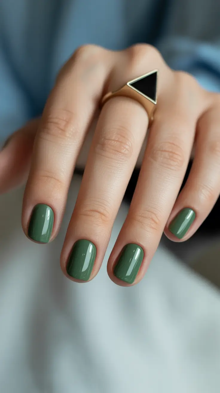 green-christmas-nails-2025-Soft-Olive-Serenity