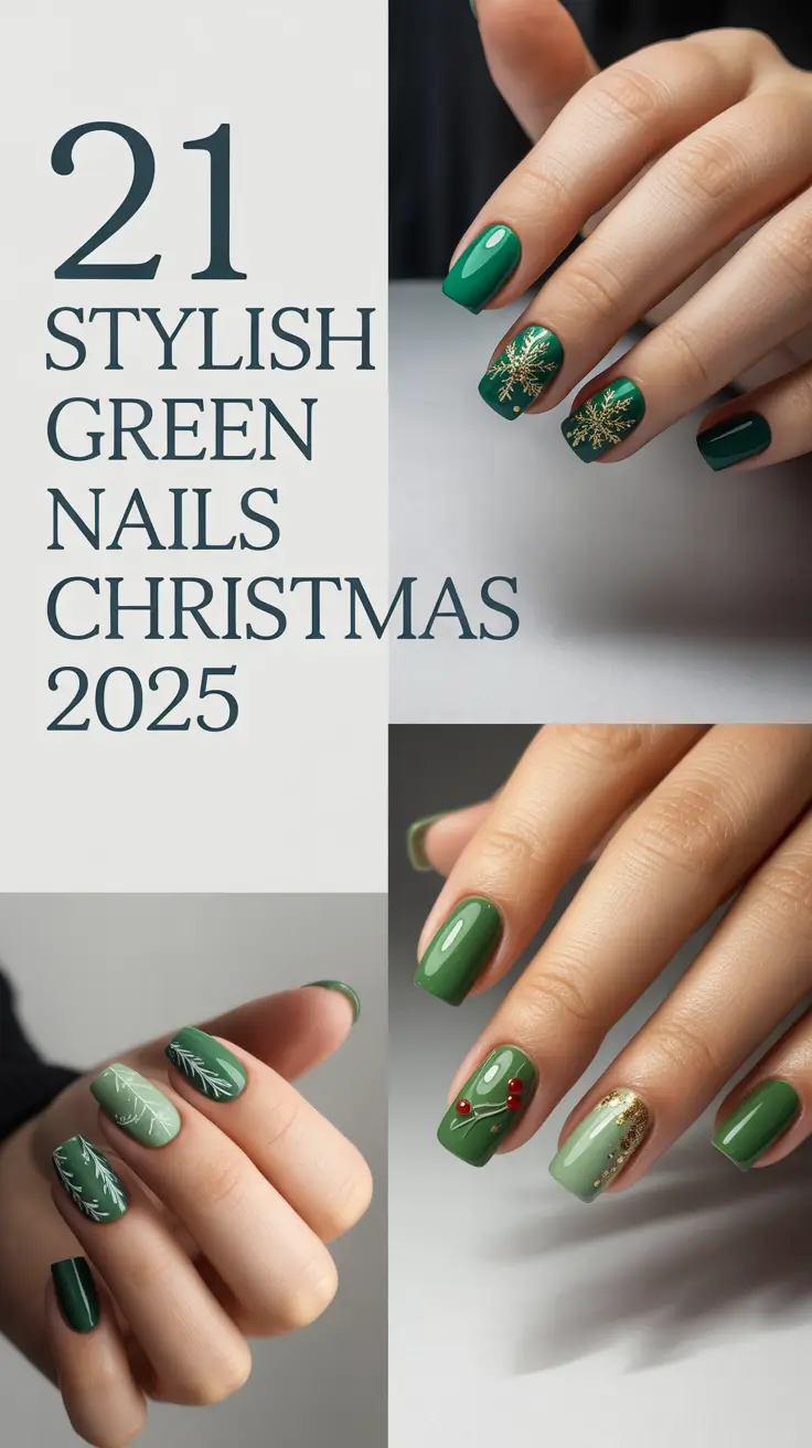 Stylish Green Nails Christmas 2025: Trendy Holiday Designs and Emerald Inspo for the Season