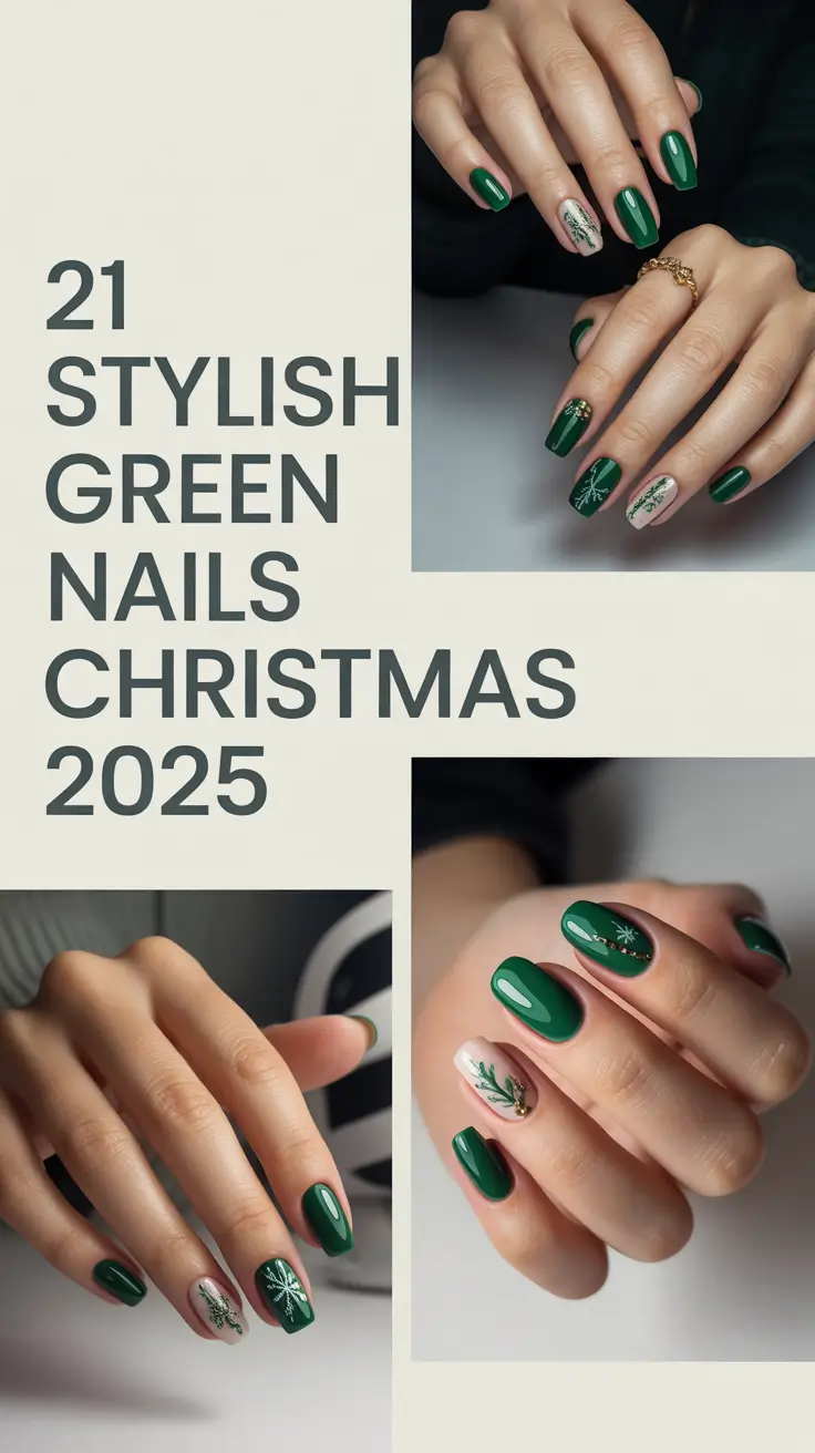 Stylish Green Nails Christmas 2025: Trendy Holiday Designs and Emerald Inspo for the Season
