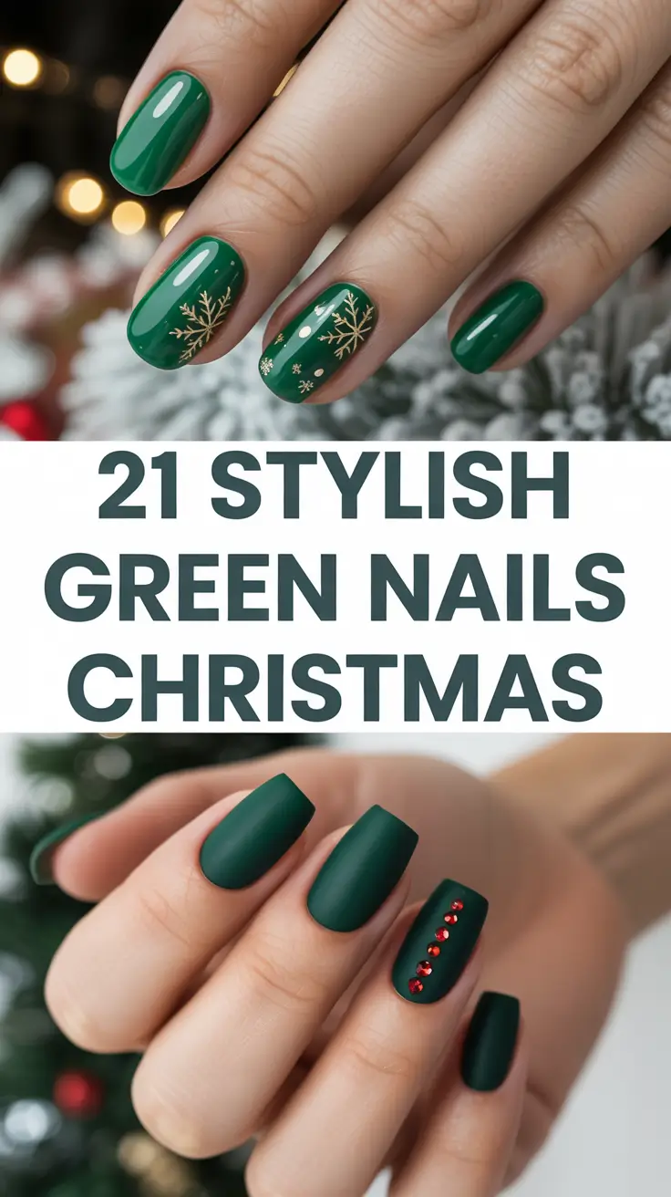 Stylish Green Nails Christmas 2025: Trendy Holiday Designs and Emerald Inspo for the Season