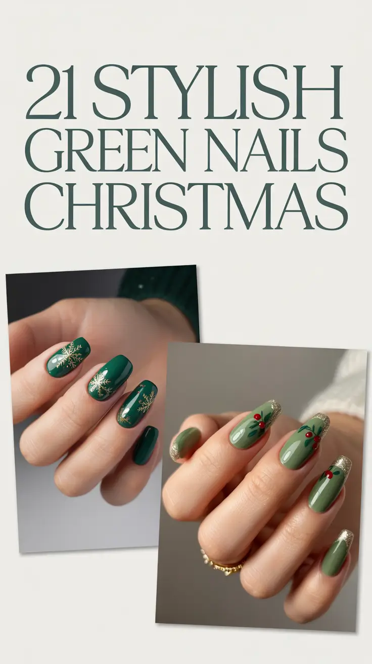 Stylish Green Nails Christmas 2025: Trendy Holiday Designs and Emerald Inspo for the Season