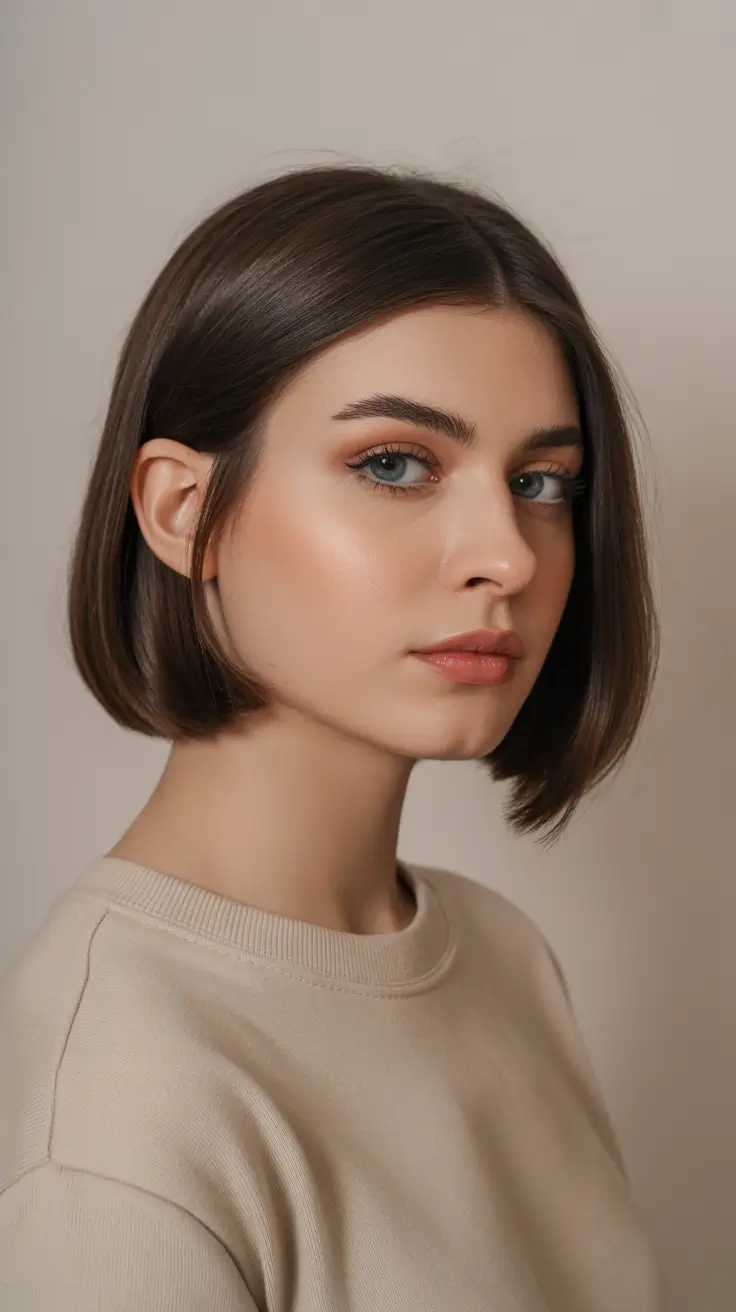 winter bob haircuts 2026 - 2025 Soft Classic Bob with a Minimalist Edge