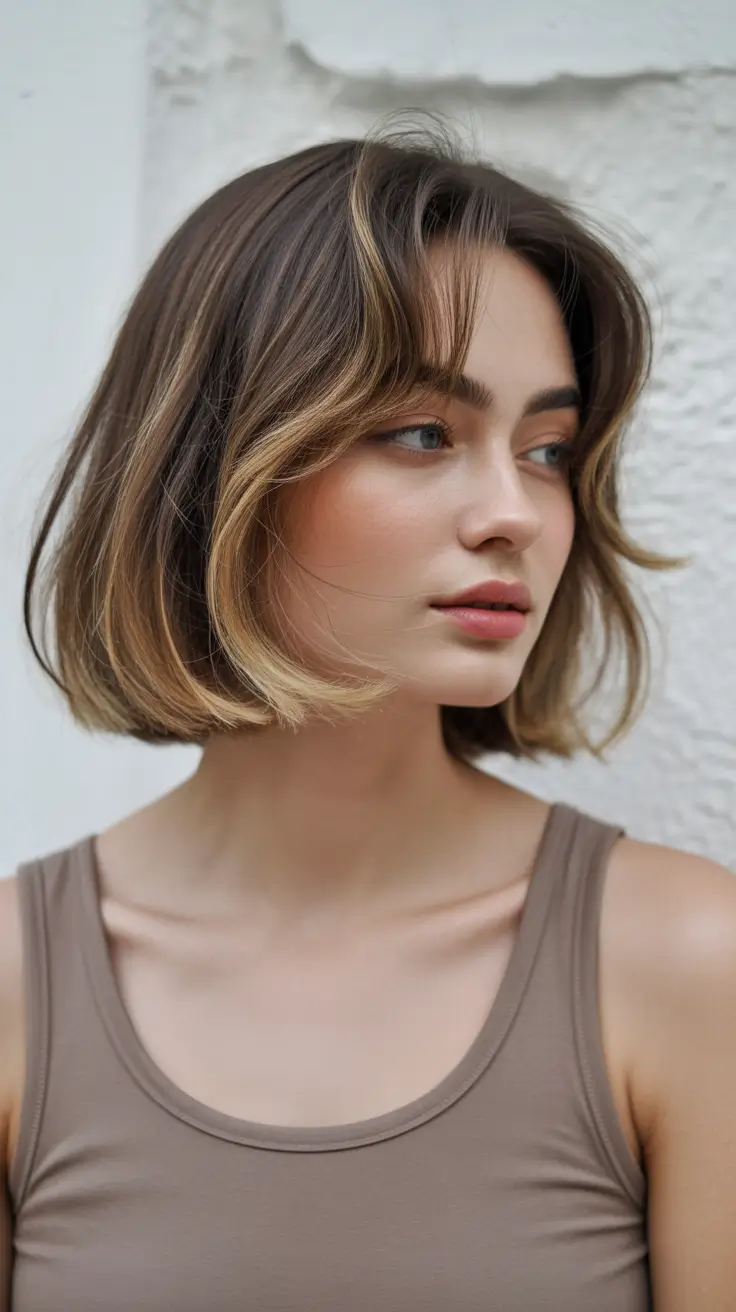 winter bob haircuts 2026 - 2025 Golden Hour Bob - Softly Highlighted Perfection