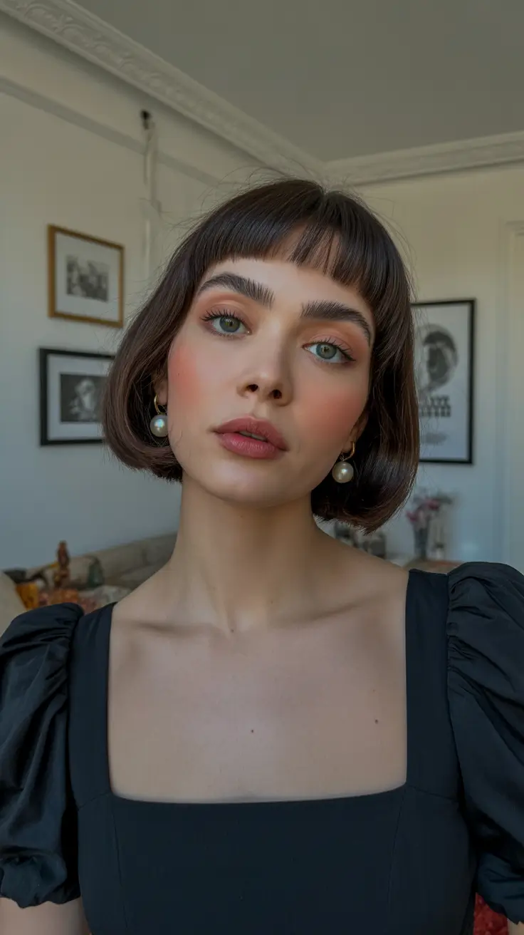 pixie bob haircut winter Micro Fringe Bob - Artistic and Effortlessly Bold