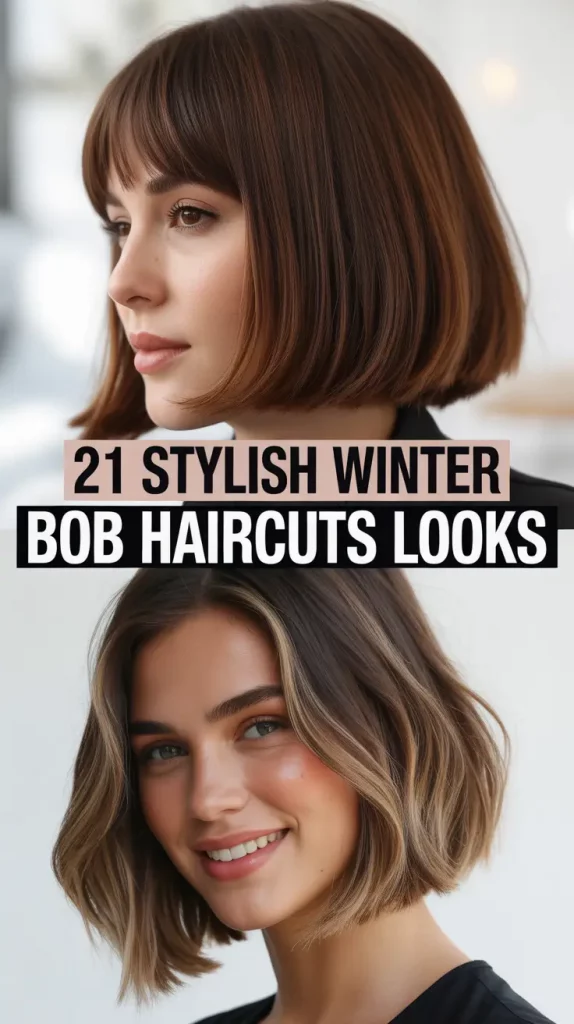 Stylish Winter 2025–2026 Bob Haircuts Looks: Brown, Pixie & Aespa-Inspired Short Hair Trends