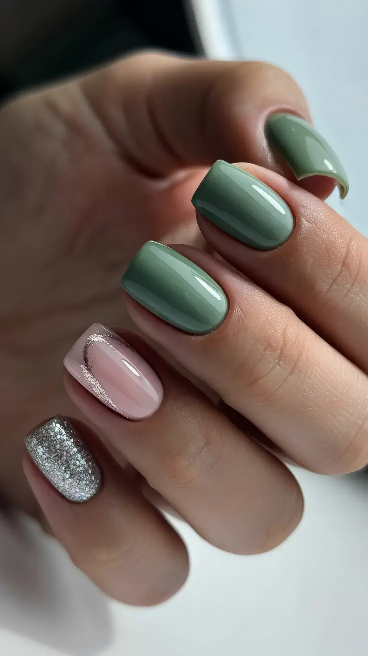short-winter-nails-green-ideas-2025-Sage-Frost