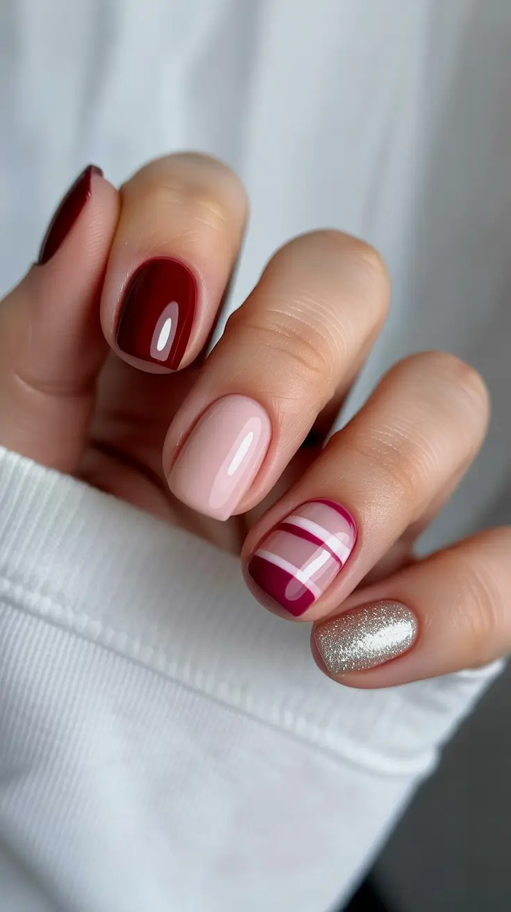 short-winter-nails-red-ideas-2025-Cranberry-Stripe