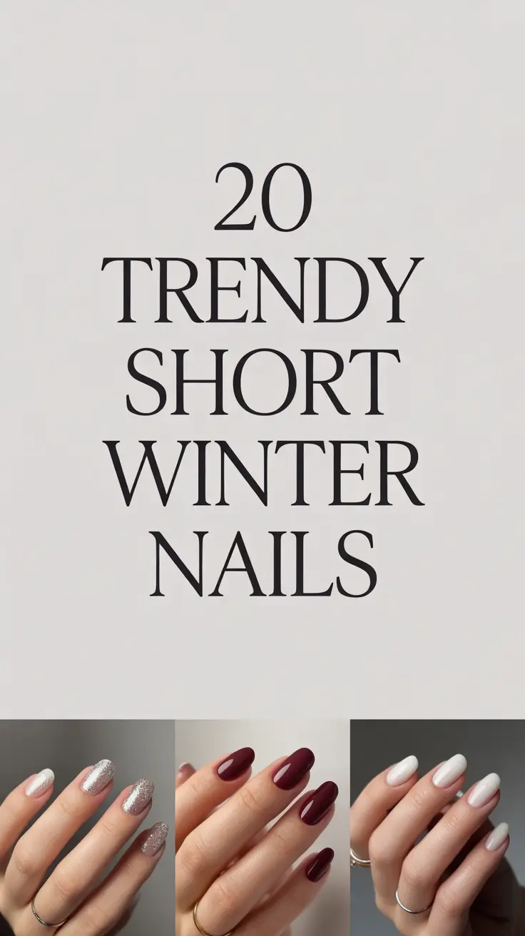 Trendy Short Winter Nail 2025–2026: Cute Christmas Ideas & Frosty Designs