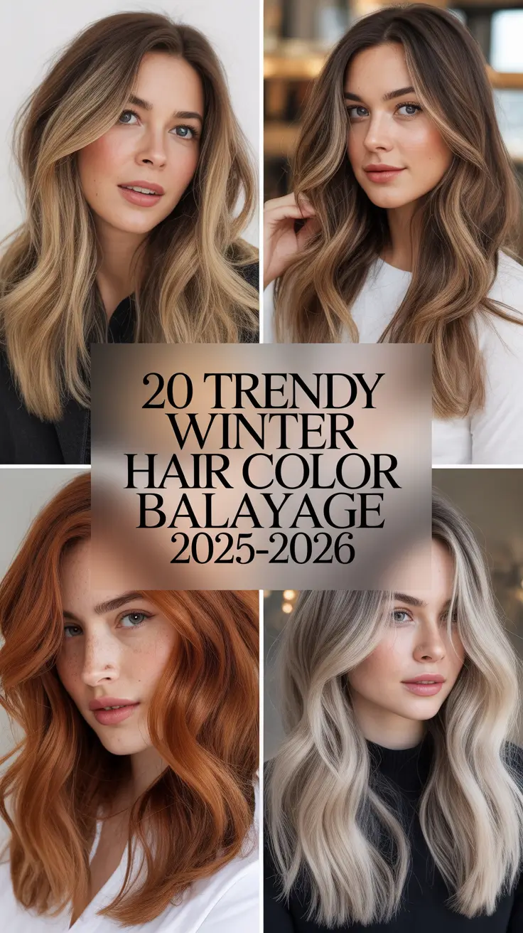 Trendy Winter Hair Color Balayage 2025–2026: Bright, Brunette & Blond Ideas for Fall and Beyond