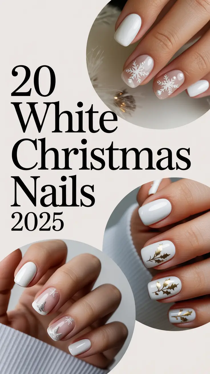 White Christmas Nails 2025: Sparkly, Simple & Dreamy Winter Designs to Try Now