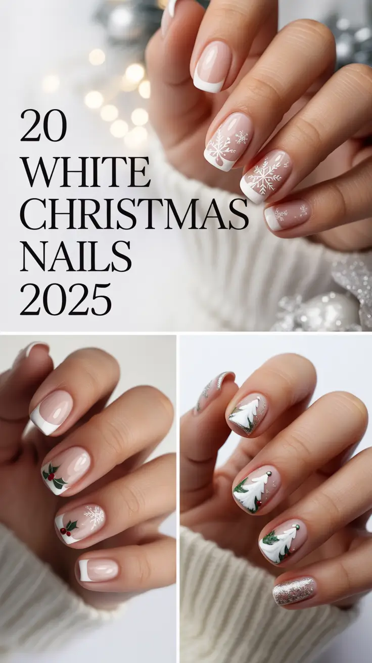 White Christmas Nails 2025: Sparkly, Simple & Dreamy Winter Designs to Try Now
