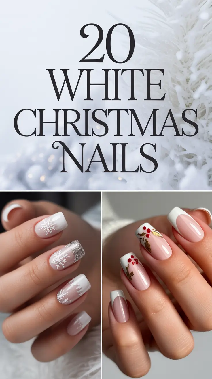 White Christmas Nails 2025: Sparkly, Simple & Dreamy Winter Designs to Try Now