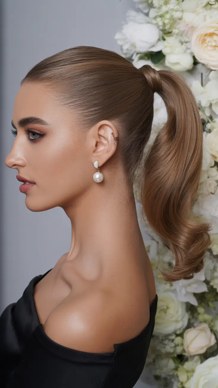 winter haircut and color Polished Ponytail With a Twist