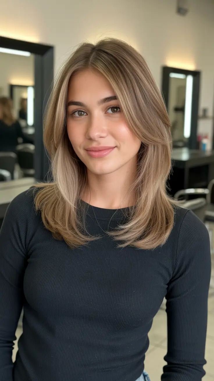 winter medium haircuts 2026 - 2025 Soft-Layered Blowout with Face-Framing Volume