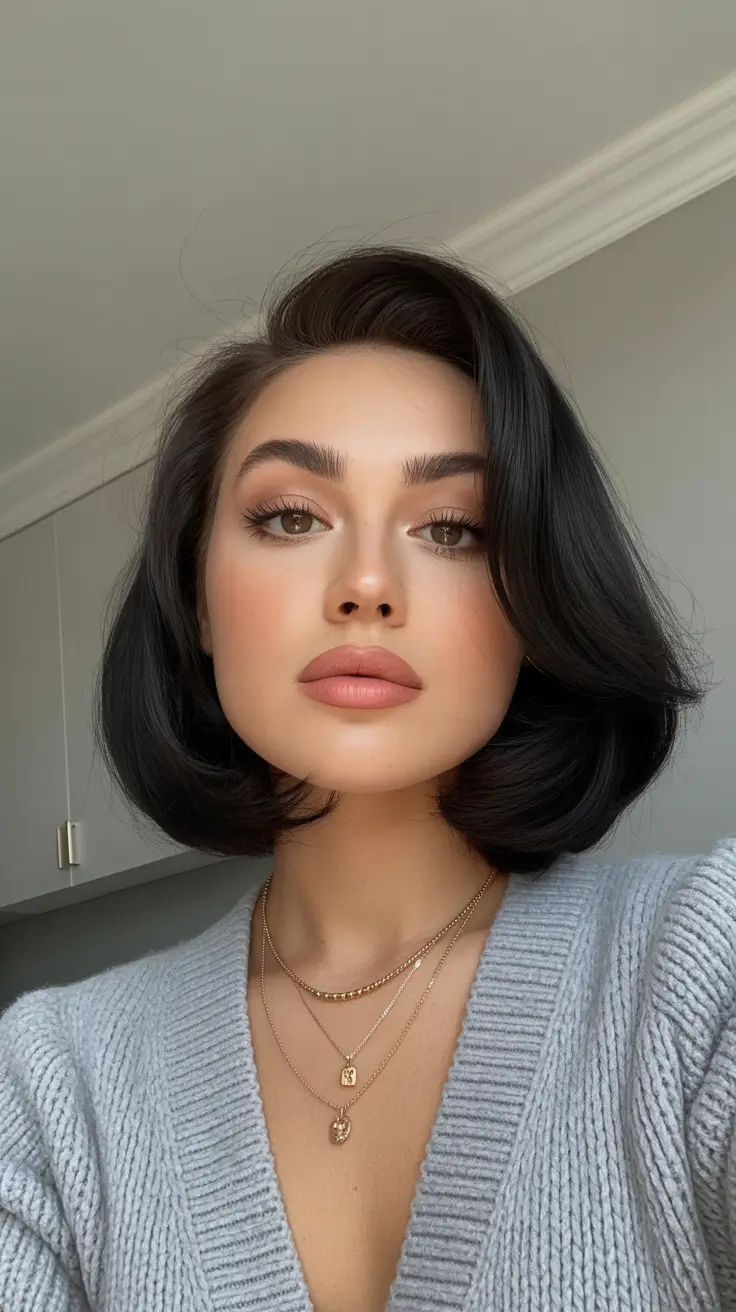 winter medium haircuts 2026 - 2025 Classic Rounded Bob with Polished Ends