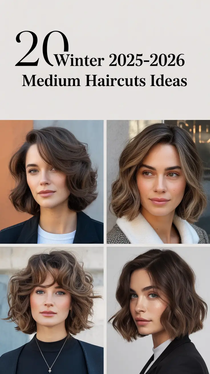 Winter 2025–2026 Medium Haircuts Ideas: Stylish Shoulder-Length Looks for Round Faces and Aespa-Inspired Trends