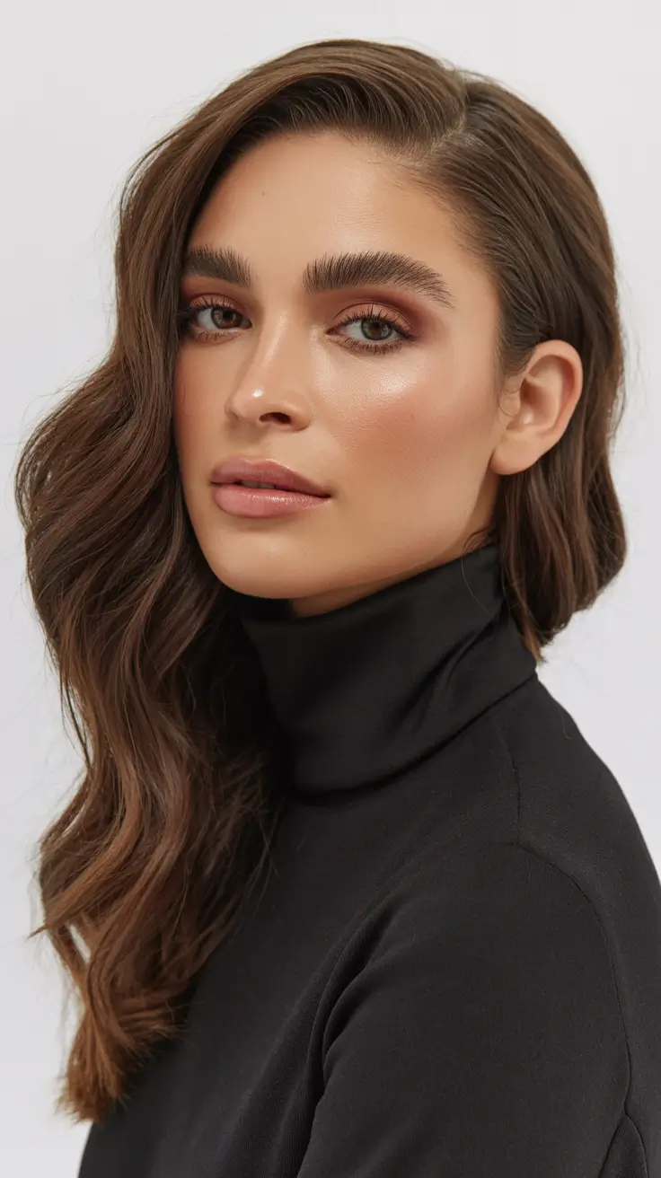 Glossy Chocolate Bob trending hair color for winter 2026