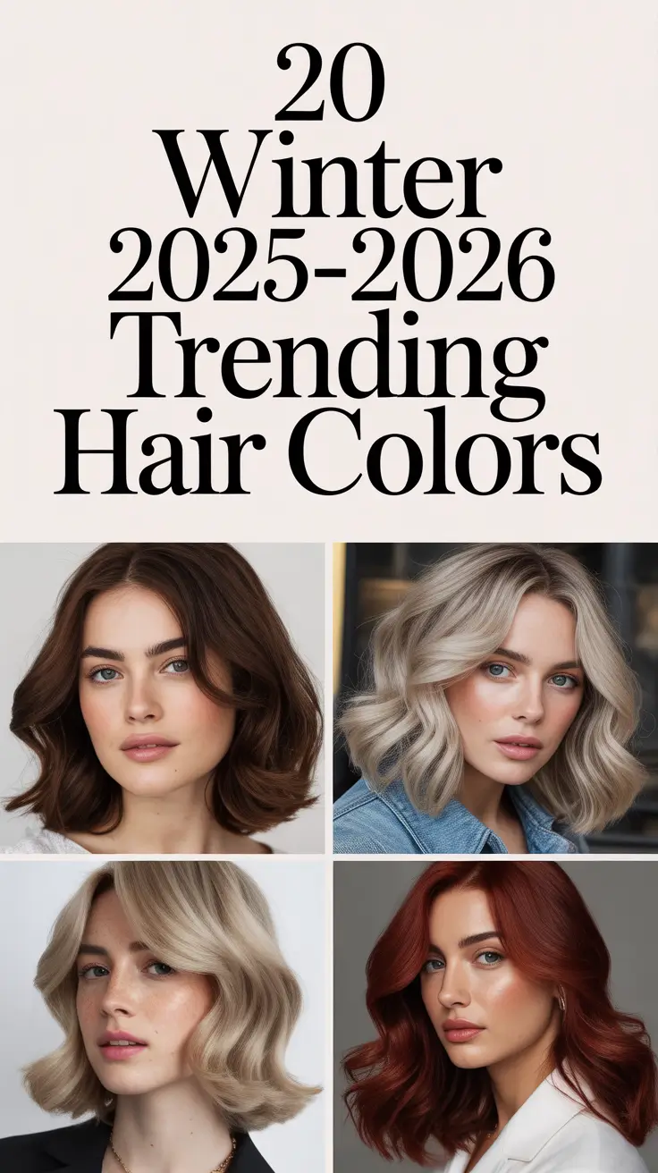 Winter 2025–2026 Trending Hair Colors: Fresh Trends, Chic Ideas & Elegant Shades for Women