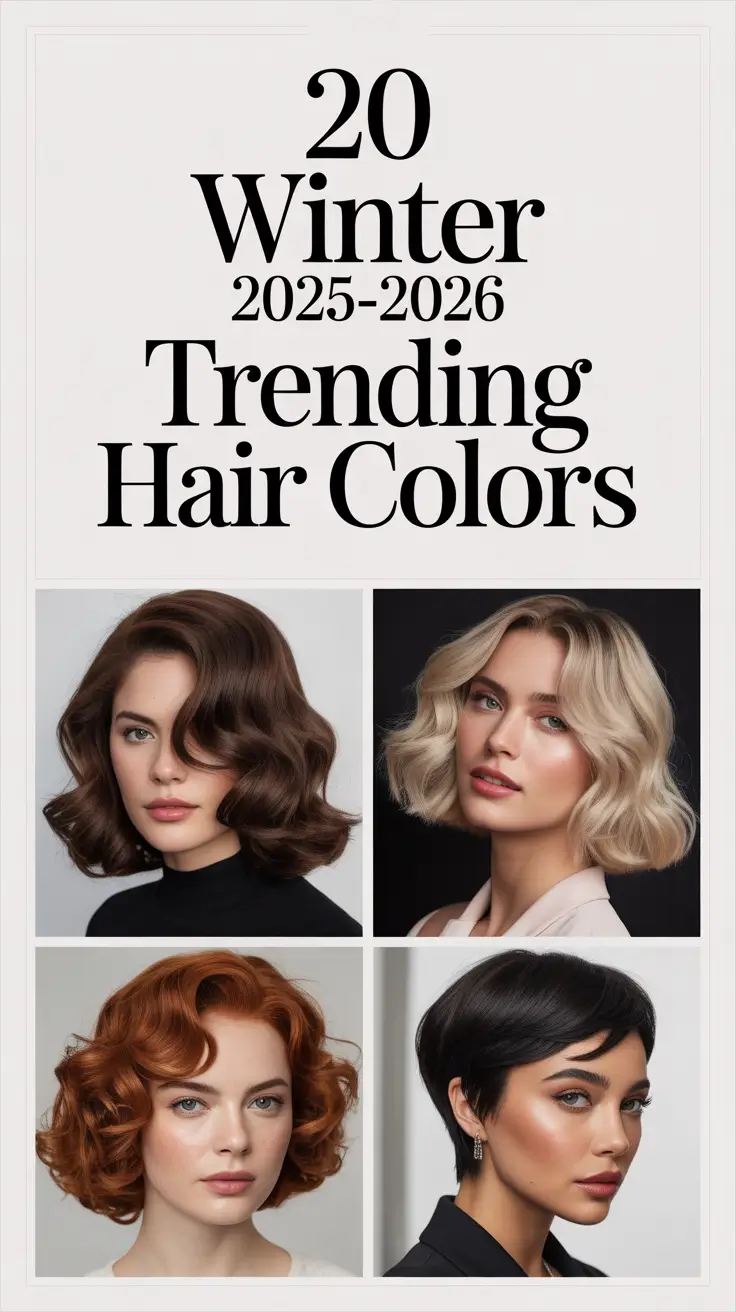 Winter 2025–2026 Trending Hair Colors: Fresh Trends, Chic Ideas & Elegant Shades for Women