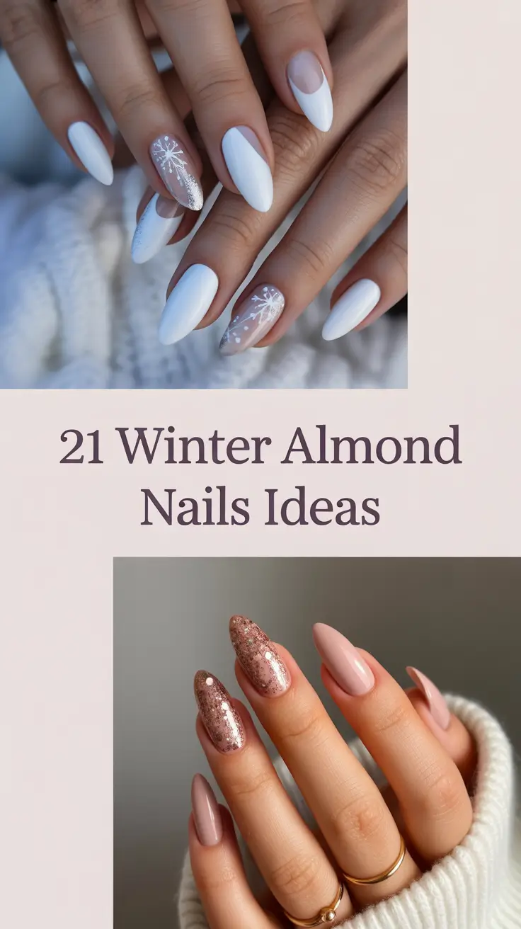 Winter Almond Nails Ideas 2025–2026: Classy, Cute & Christmas-Inspired Designs