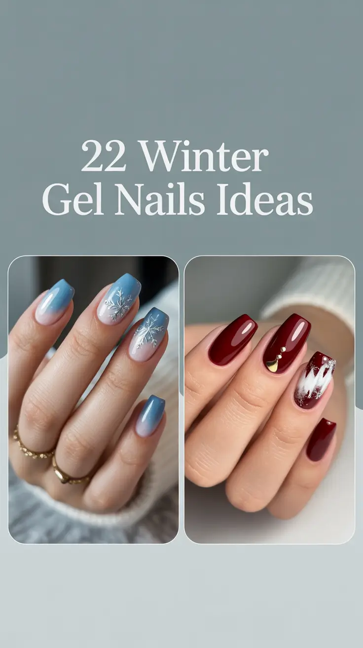 Winter Gel Nails Ideas 2025–2026: Classy, Cute & Easy Designs for Short and Almond Nails