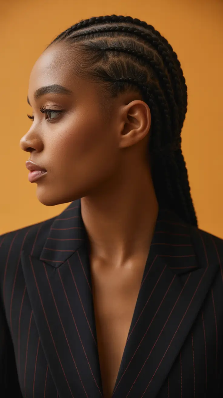 winter hair colors for black women Modern Cornrow Precision