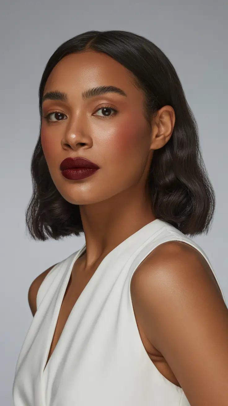 winter hair colors for black women Plum Noir Waves