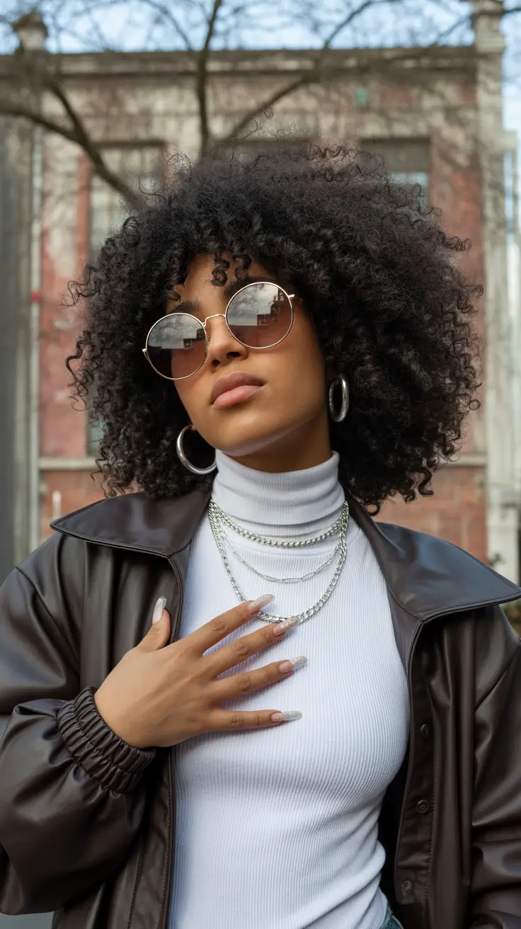 winter hair colors for black women Winter Cloud Afro