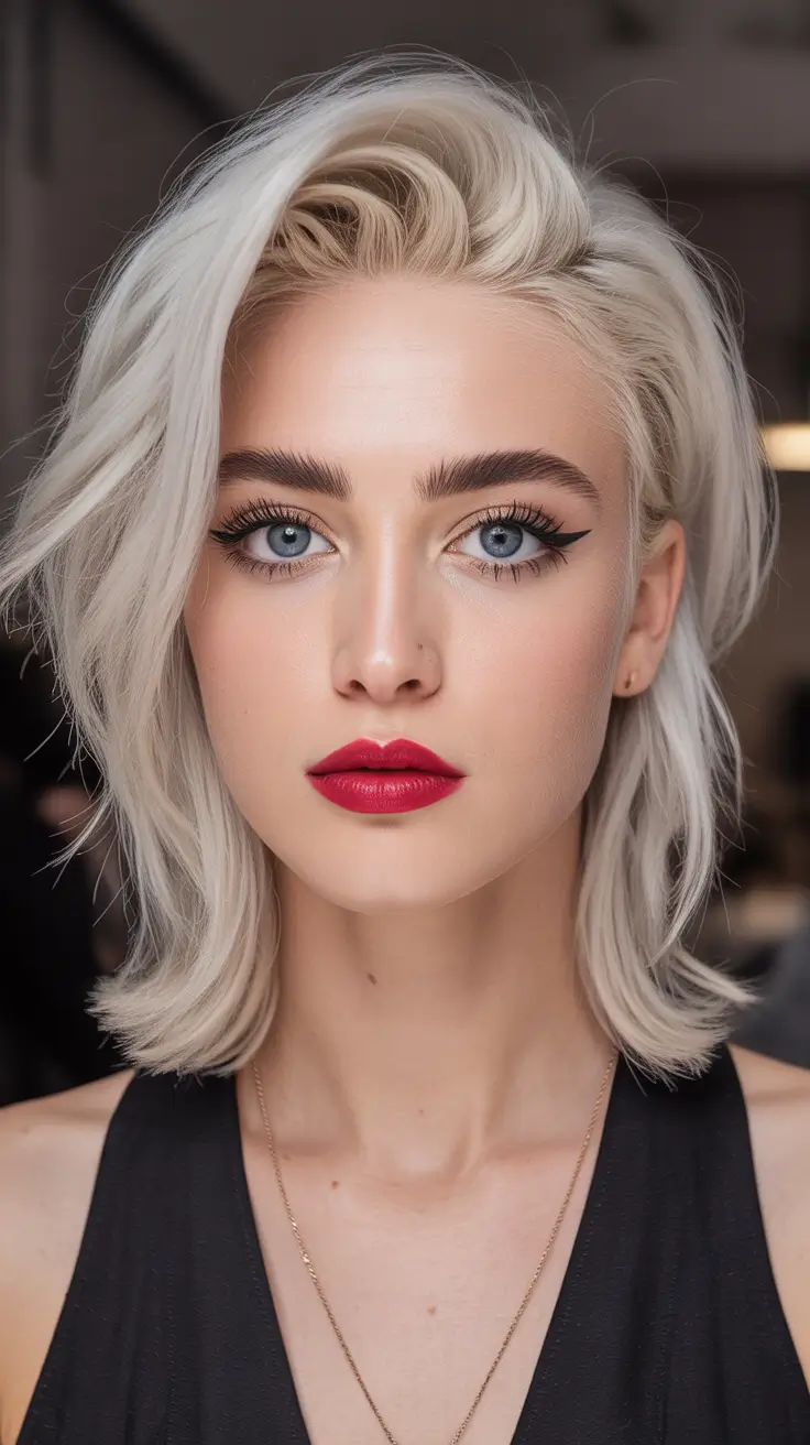 winter hair colors 2025–2026 for blondes Ice Platinum Revival