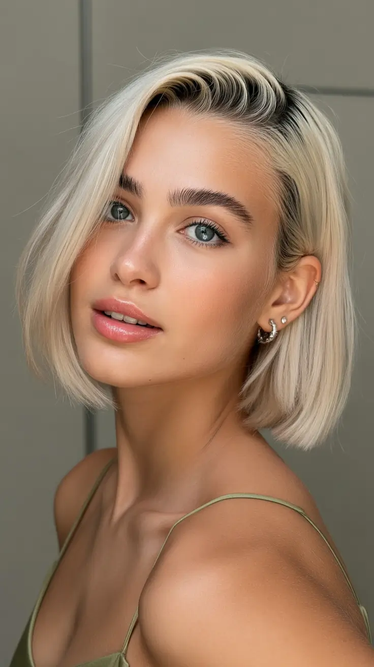 winter hair colors 2025-2026 for blondes Frosty Bob Glow