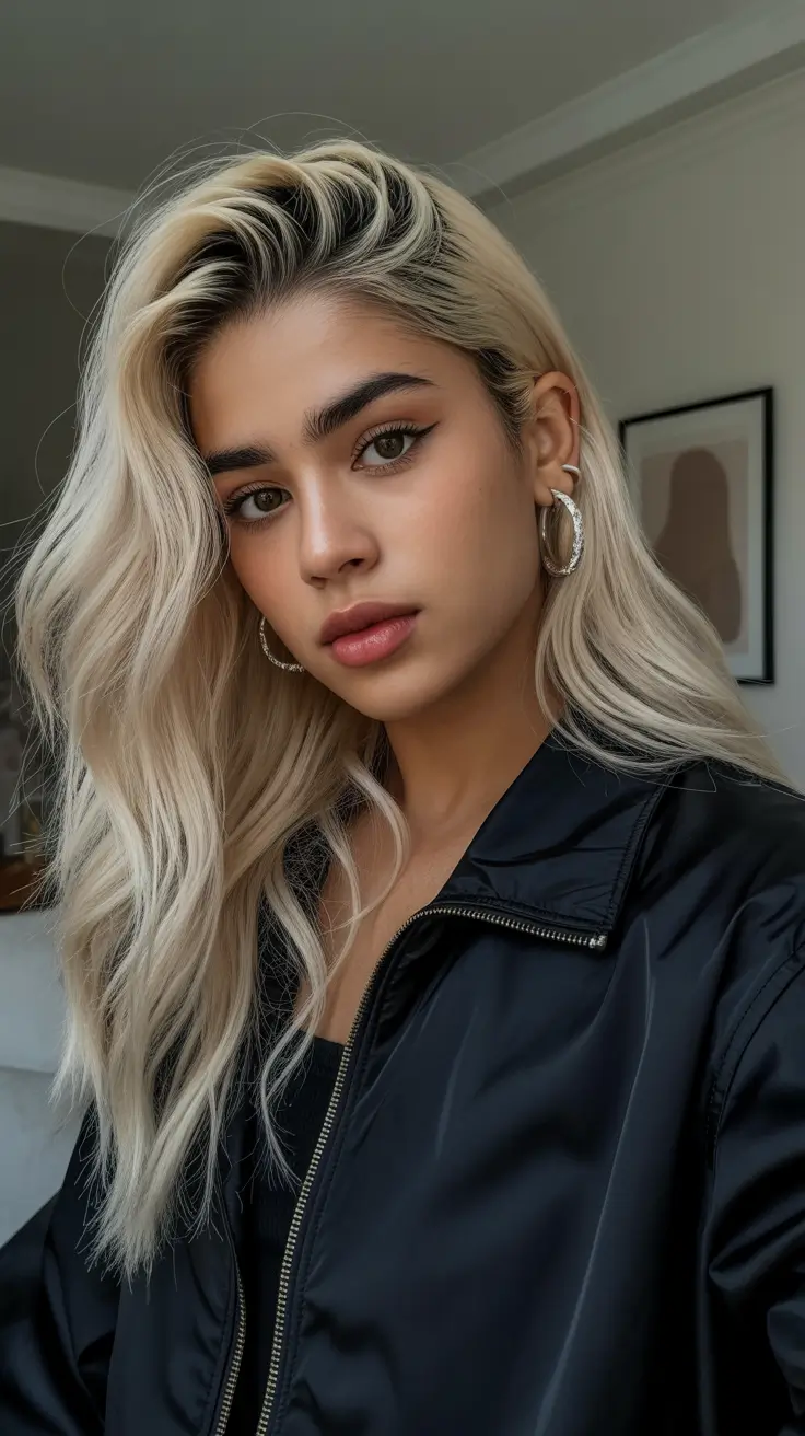 winter hair colors 2025-2026 for blondes Arctic Platinum Flow