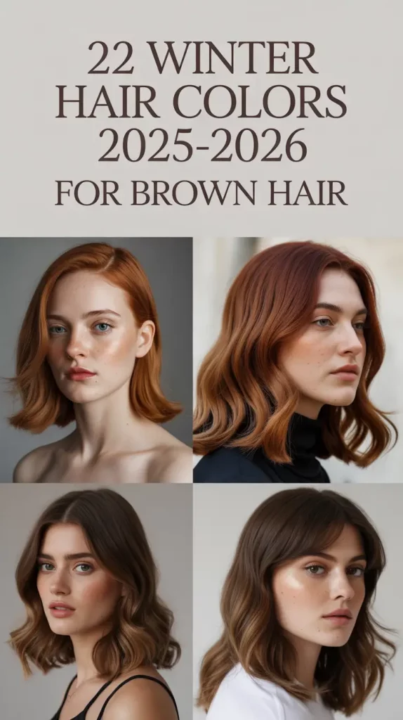 Winter Hair Colors 2025–2026 for Brown Hair: Chic Brunette Ideas with Highlights and Deep Chocolate Tones