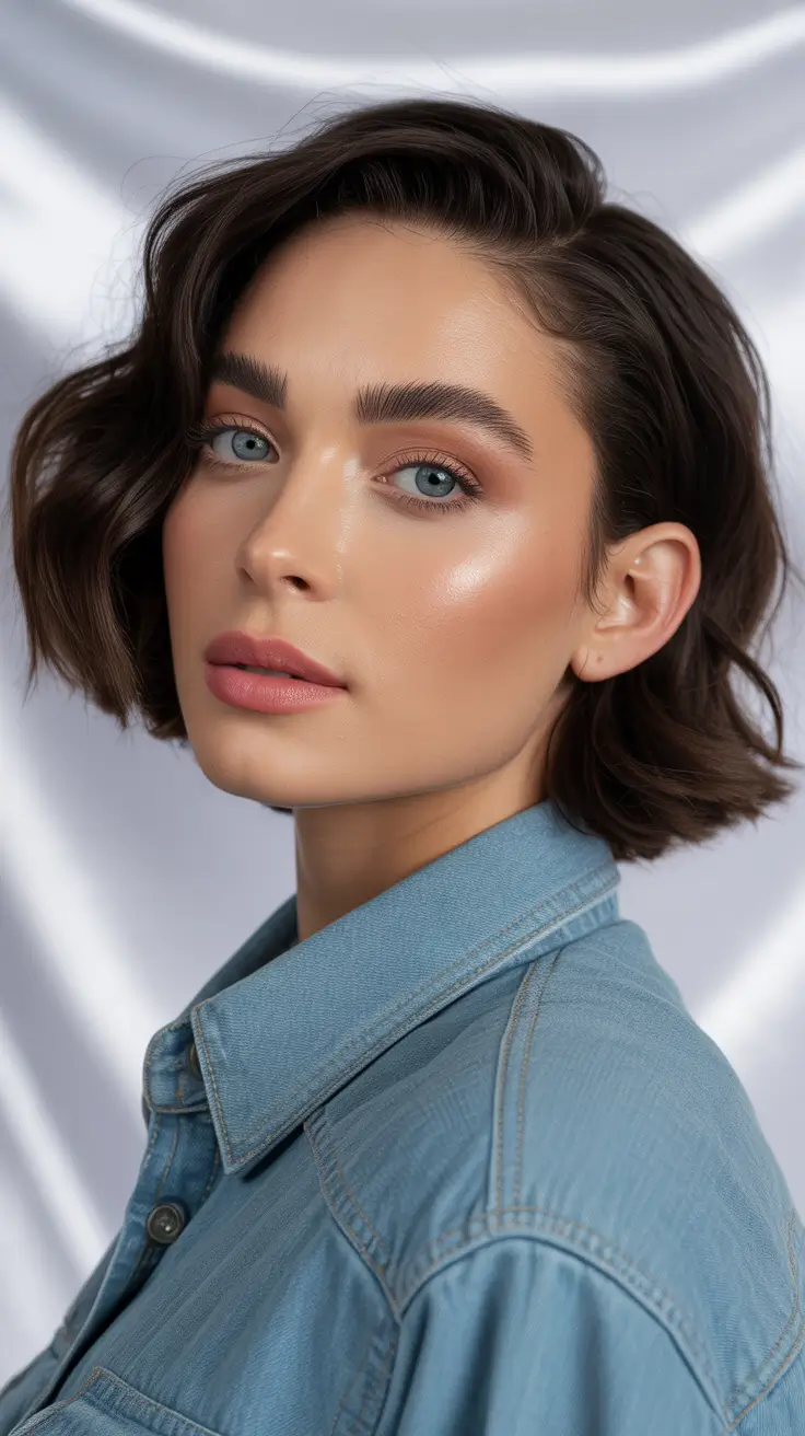 winter hair colors for brunettes 2026 Soft Waves with a Subtle Gloss