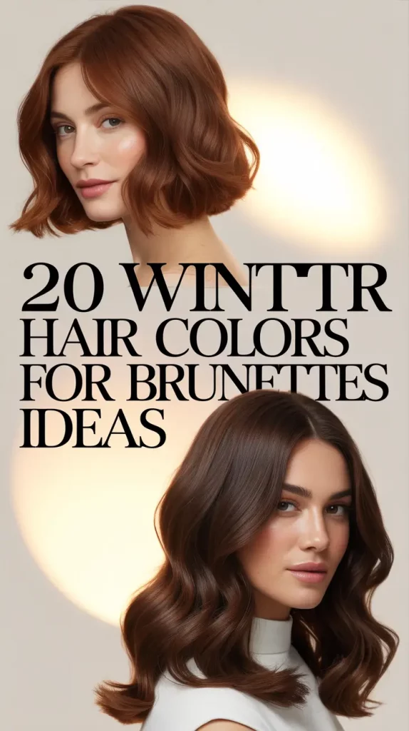 Winter Hair Colors for Brunettes Ideas 2025 – 2026: Balayage Fall Dark Brown, Caramel Highlights & Red Touches for the Season